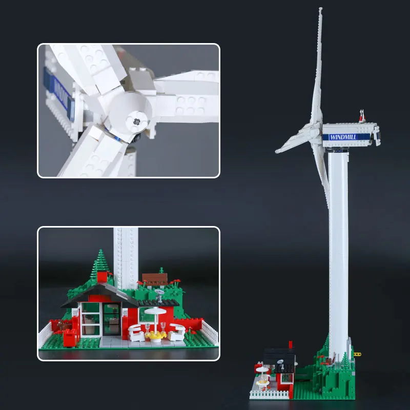 Креативная серия Vestas ветряная турбина набор детей Обучающие строительные блоки