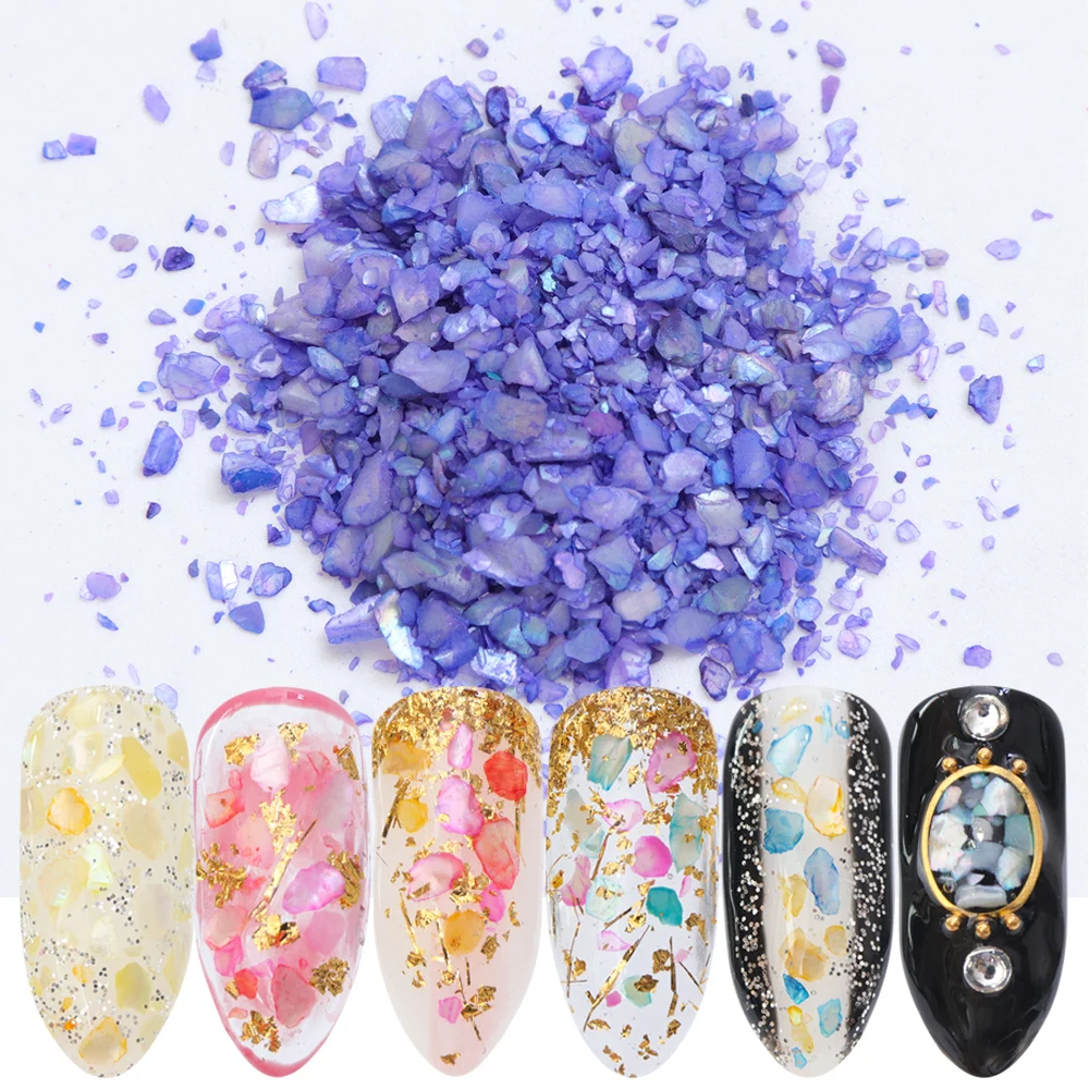 

1pcs 3D Irregular Natural Shell Stones Flakes Charms Crushed Slices Colorful Nail Art Decorations Manicure Accessories Tip JI736