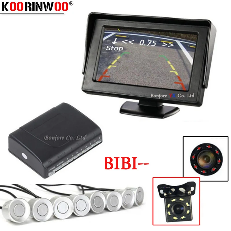 Koorinwoo Parktronic 8 Pobes 4 3 &quotАвтомобильный Монитор Дисплей Сигнализация зуммер комплект
