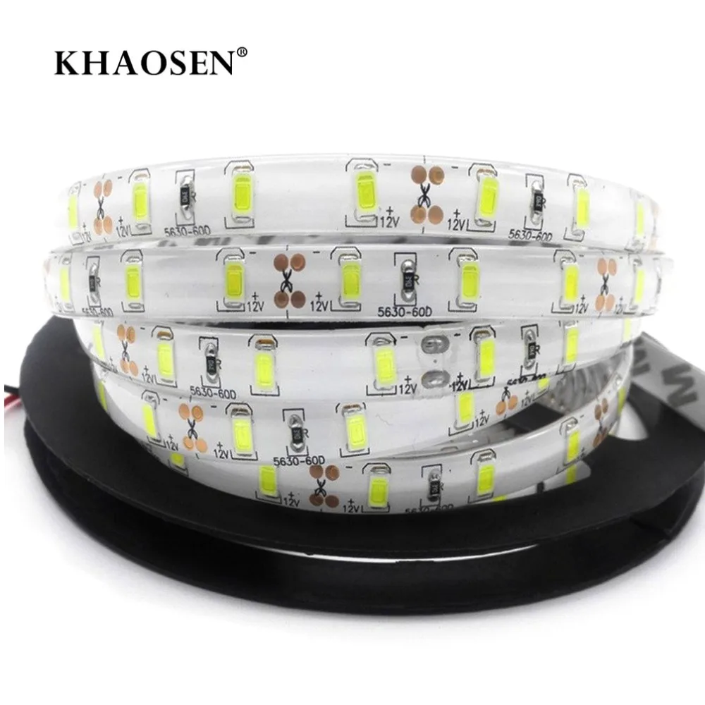 

IP65 Waterproof LED Strip Light DC12V 5M 2835 5630 5050 SMD 300LEDs/5m 0R 5054 SMD 600LEDs/5m Flexible Light Brighter Led Tape