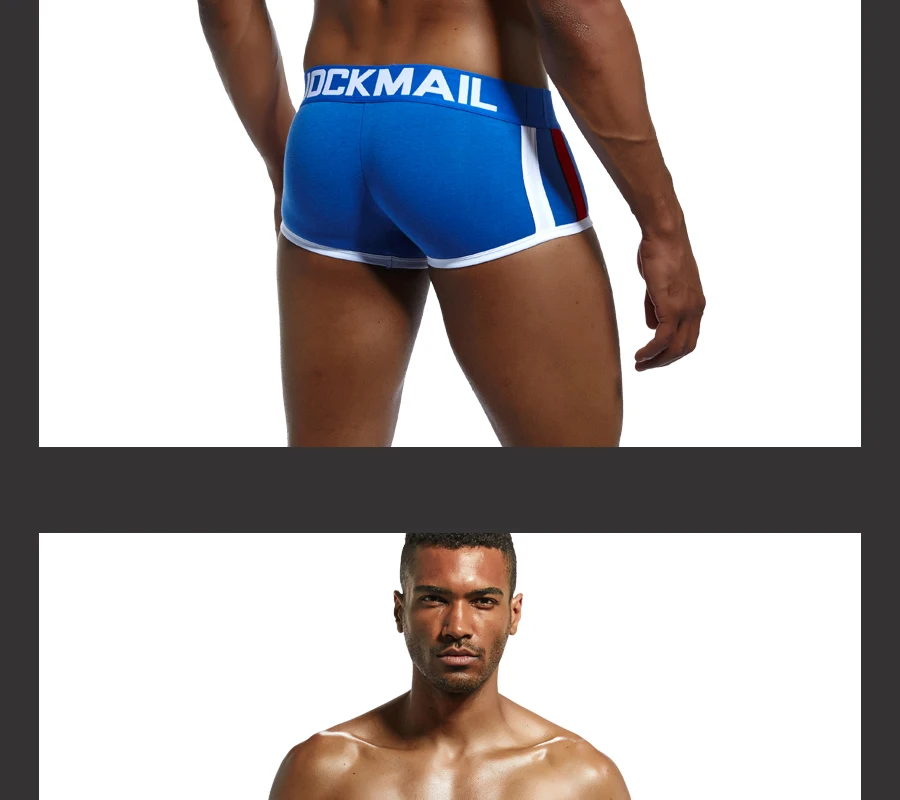 JOCKMAIL мягкое Мужское нижнее белье, боксеры, усиление выпуклости, пуш-ап чашечки, нижнее белье, мужские шорты, трусы для увеличения размера, мужские трусы