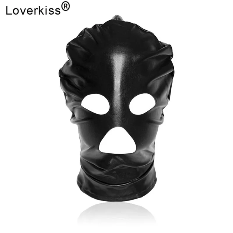 Сексуальная Фетиш латексная маска Loverkiss бандаж портупея БДСМ игры для взрослых