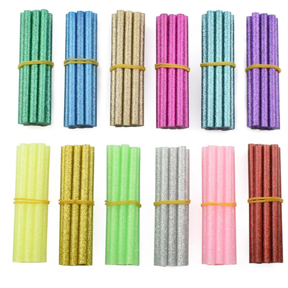 120pcs/lot 7mm x 100mm Multicolor Glitter Hot Glue Stick Adhesive Sticks Rod for Gun DIY Hand Craft Decor Sauce Repair Tool | Инструменты