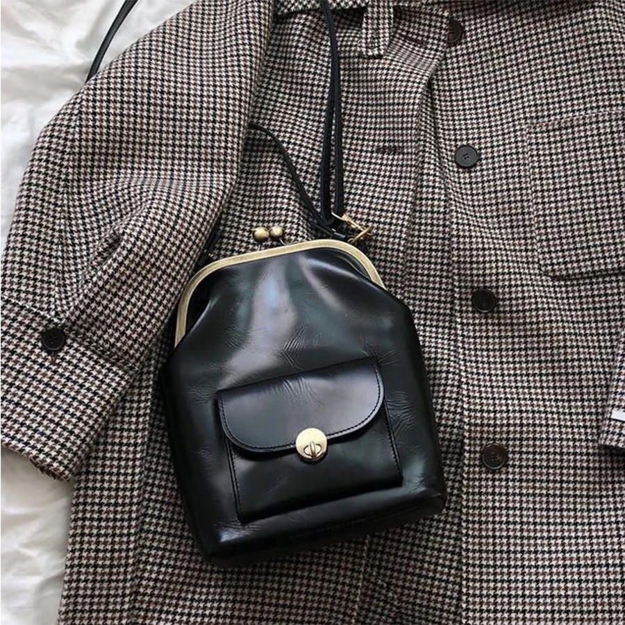 Винтаж Мода клип для женщин сумка из искусственной кожи плечо Crossbody дизайнерский