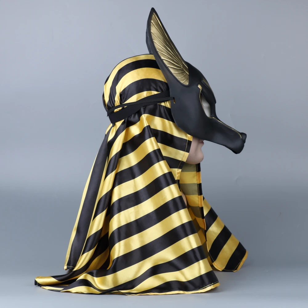 Египетская Anubis косплей маска для лица ПВХ Canis spp голова Волка шакал животное бутафория для маскарада вечерние Хэллоуин нарядное платье мяч