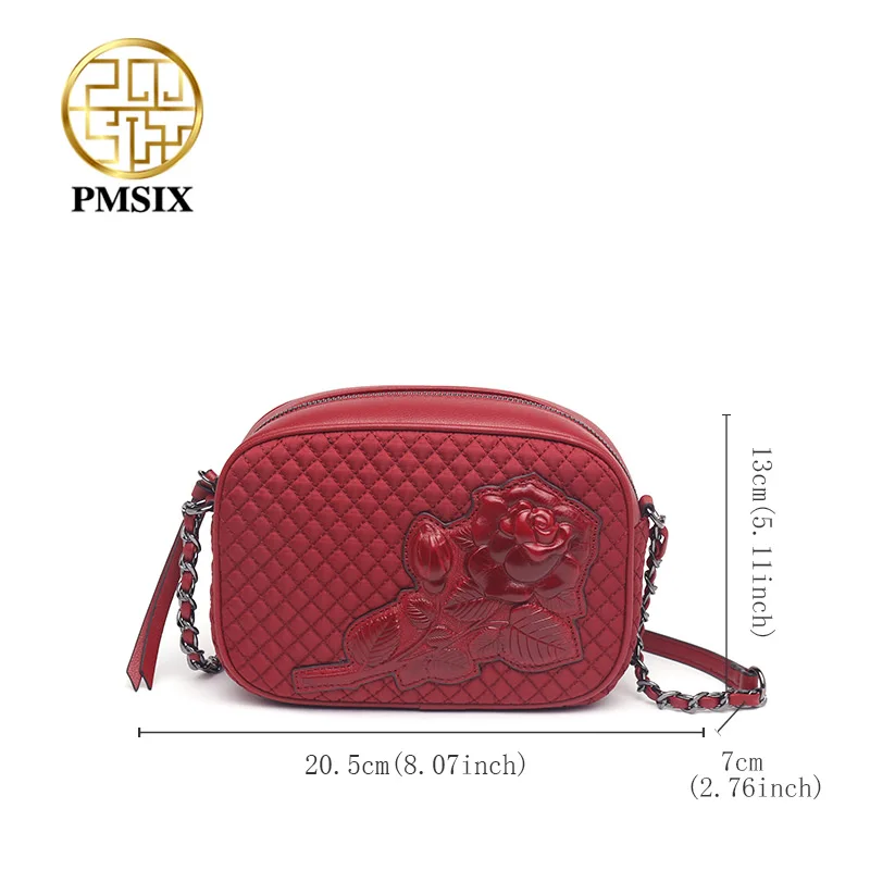 PMSIX 2020 Повседневная рельефная Холщовая Сумка с цветочным рисунком женская сумка