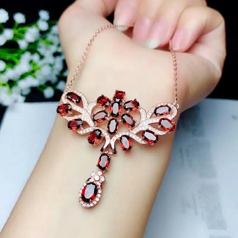 Женские гранатовые кулоны SHILOVEM классические изящные украшения из серебра 925