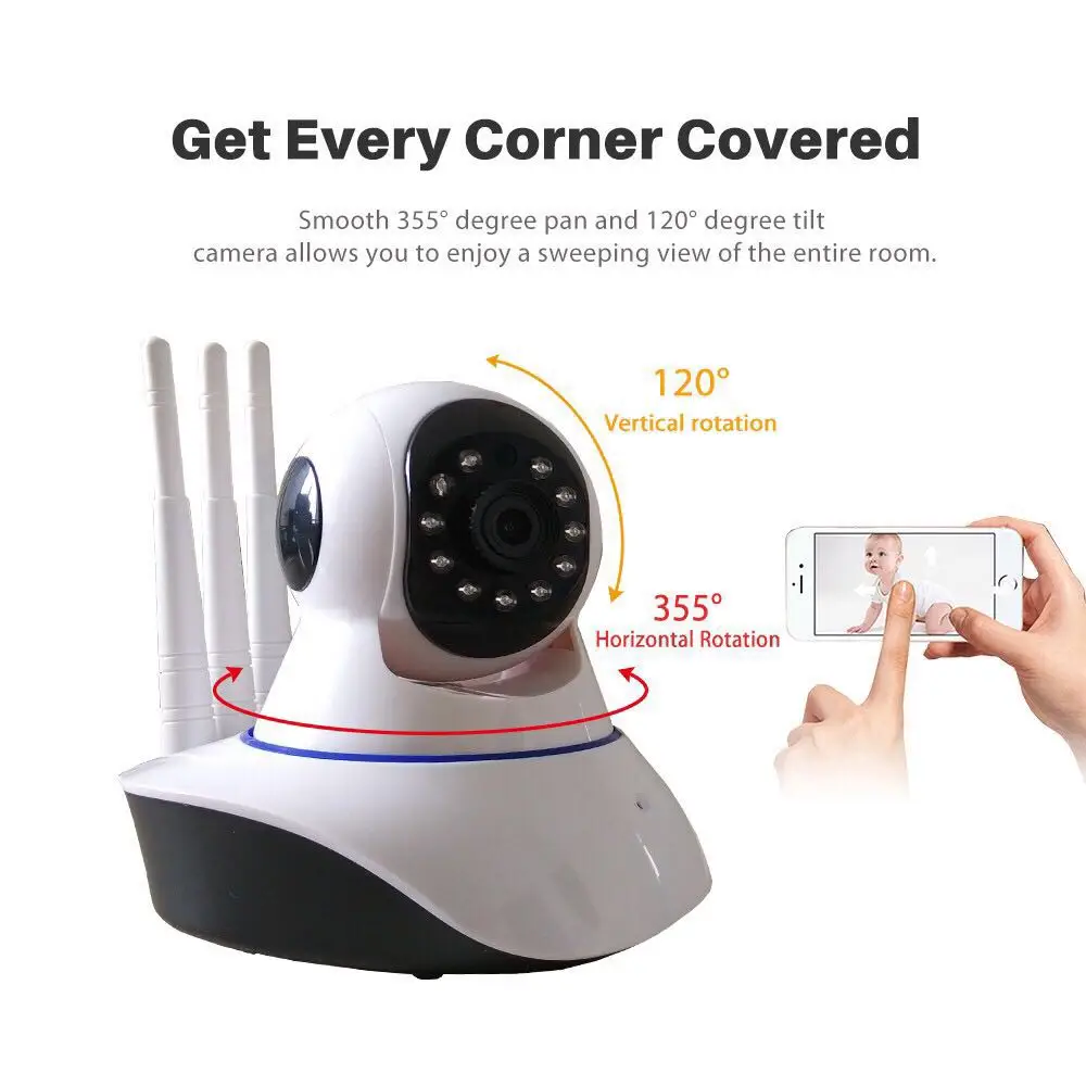 Yoosee Wifi IP камера мини PTZ купольная камера беспроводная 1080P 720P ONVIF двухстороннее аудио P2P Слот для карты SD для видеонаблюдения дома
