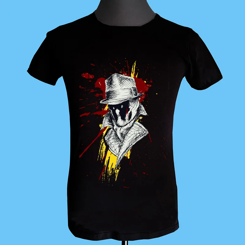 Бренд seesterer Мужская одежда футболка 100% хлопок с коротким рукавом DC comics superhero Watchmen