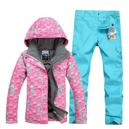 Новый женский лыжный костюм GSOU зимняя теплая ветрозащитная Водонепроницаемая