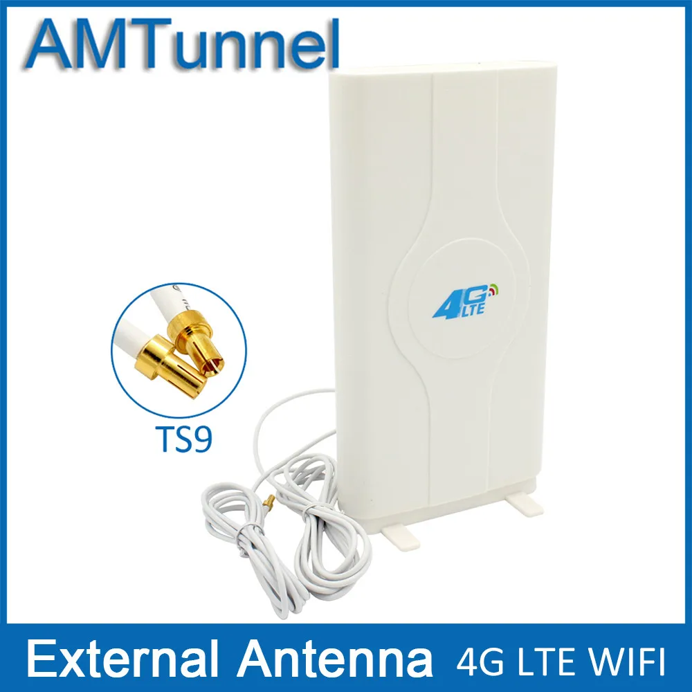 TS9 3g 4G LTE антенна 4G MIMO антенна TS9 Внешняя панель Антенна CRC9 SMA разъем 2 м 700-2600 МГц для 3g 4G huawei маршрутизатор модем - Цвет: TS9