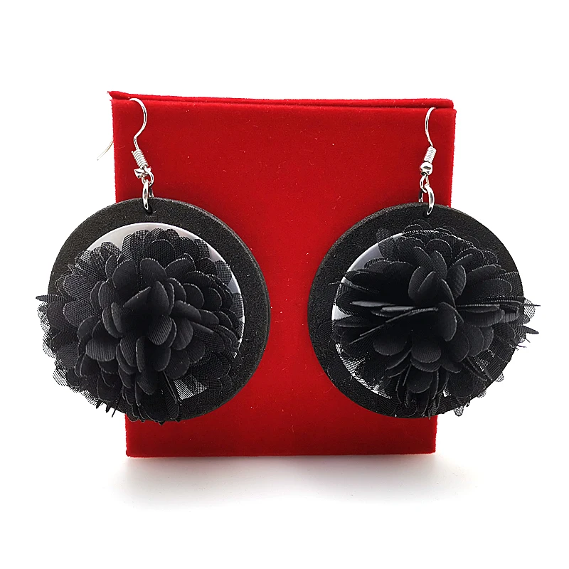 YD&ampYDBZ Black Flowers Drop Earrings For Women Fashion Jewelry Bohemia Birthday Gift Girl A Pair Handmade Earring Cute | Украшения и