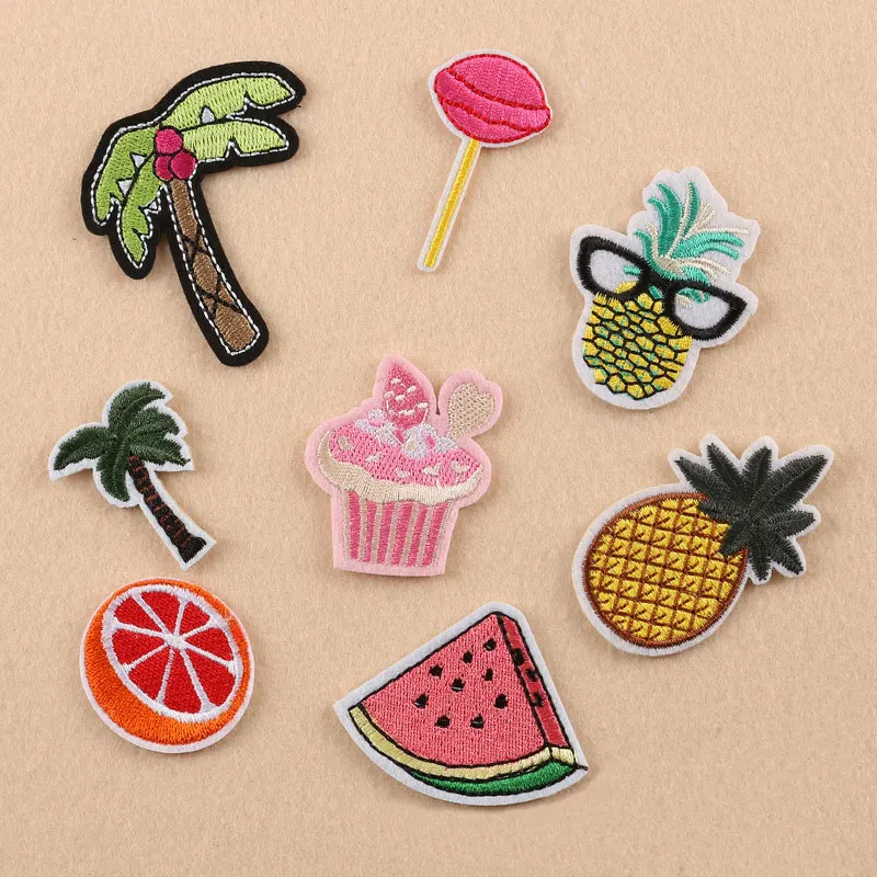Горячая продажа 1 шт Патчи для одежды дерево/фрукты/Sugarplum/нашивки в виде торта