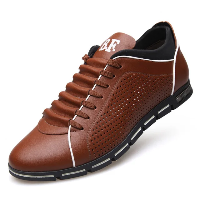 8688-brown Мужская повседневная обувь размера плюс 37-50, модная брендовая кожаная обувь для мужчин, обувь для вождения, мужские лоферы, повседневные кроссовки, мужская обувь - Цвет: 8688-brown