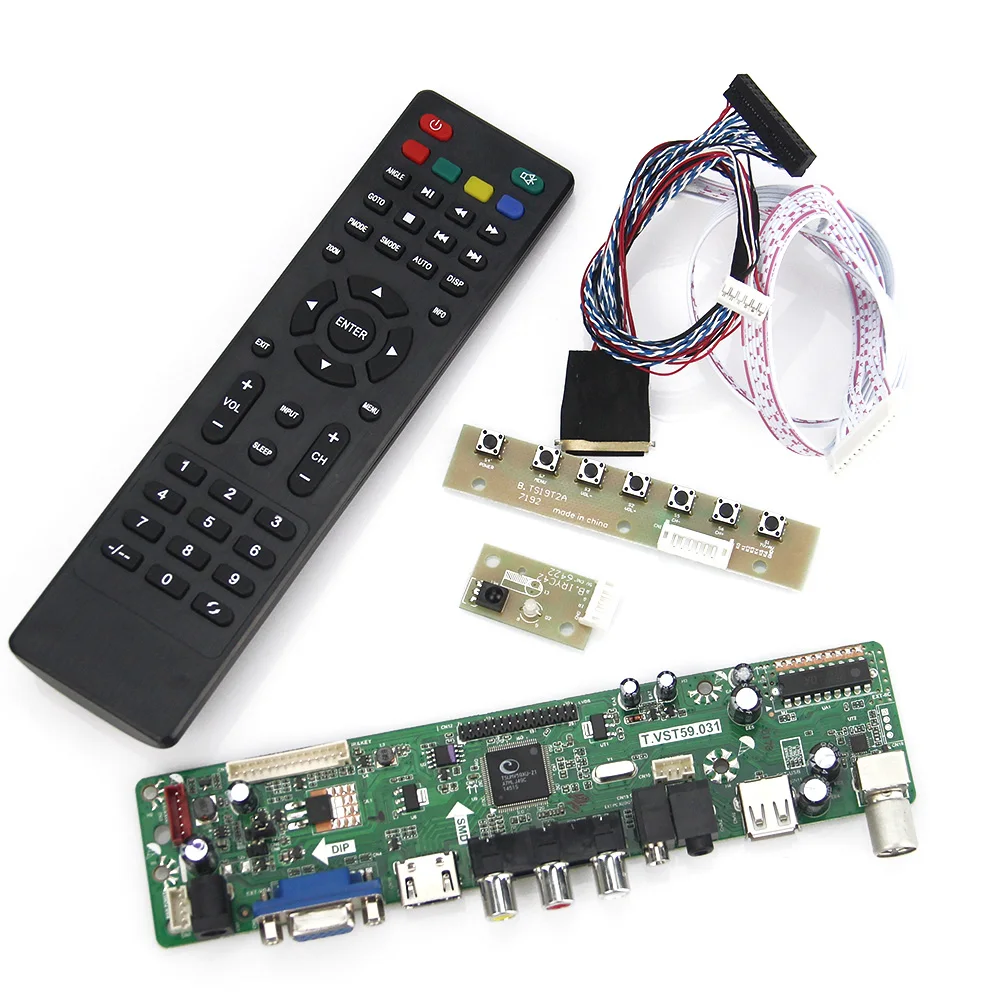 

T.VST59.03 For LTN101NT02 B101AW03 LCD/LED Controller Driver Board (TV+HDMI+VGA+CVBS+USB) LVDS Reuse Laptop 1024x600