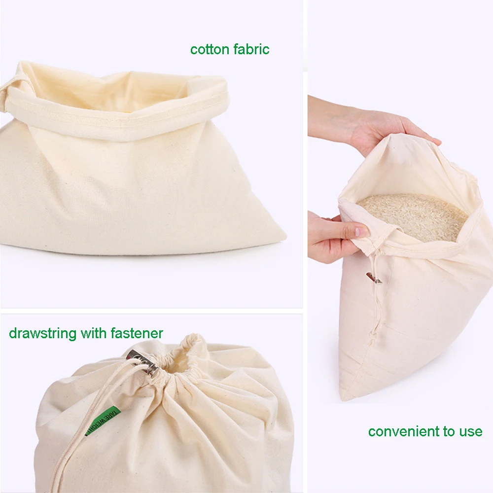 8 шт многоразовые производящие сумки экологически чистый хлопок моющиеся