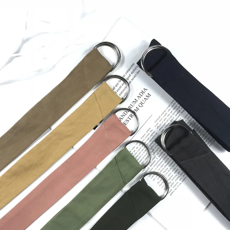 Wide-leg trousers belt cotton fabric waist tie with buckle pan clothing accessories | Дом и сад