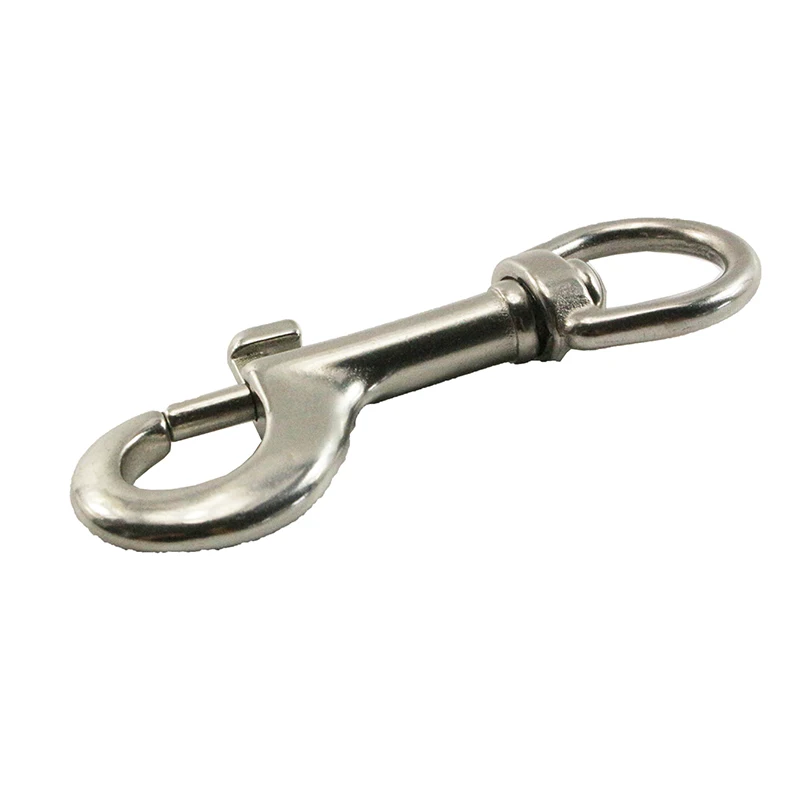 PSKOOK 2 PCS/ Lot 90mm Bolt Snap 304 Stainless Steel Round Eye Swivel for Key Chain Hook Buckles Sling Clip | Спорт и развлечения