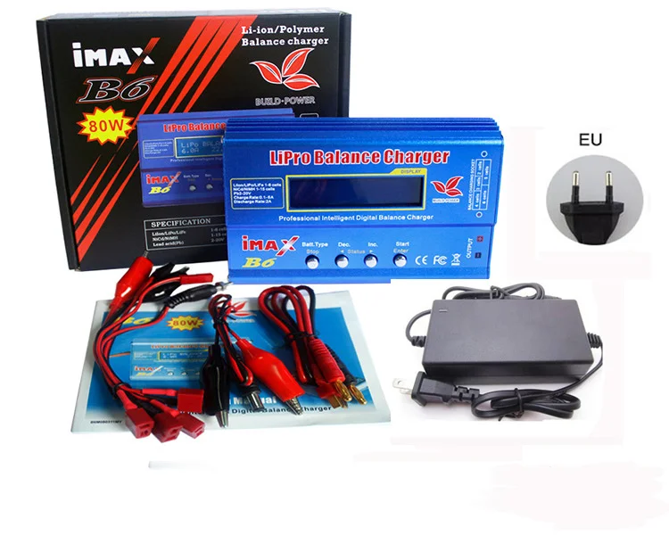 B6 with EU Adapter Зарядное устройство Lipro Balance зарядное устройство iMAX B6 зарядное устройство Lipro Digital Balance зарядное устройство+ 12 В 6A адаптер питания Кабели для зарядки - Цвет: B6 with EU Adapter