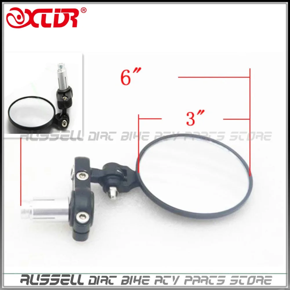 Мотоциклетные зеркала заднего вида 3 дюйма черные с ручкой 7/8 | Автомобили и