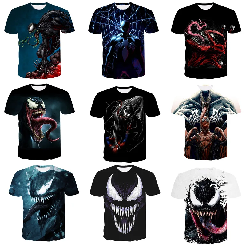 Raglan Sleeve Venom Printed T shirts Men Compression Shirts Summer NEW Cosplay Crossfit Tops For Male Fitness Clothing | Тематическая