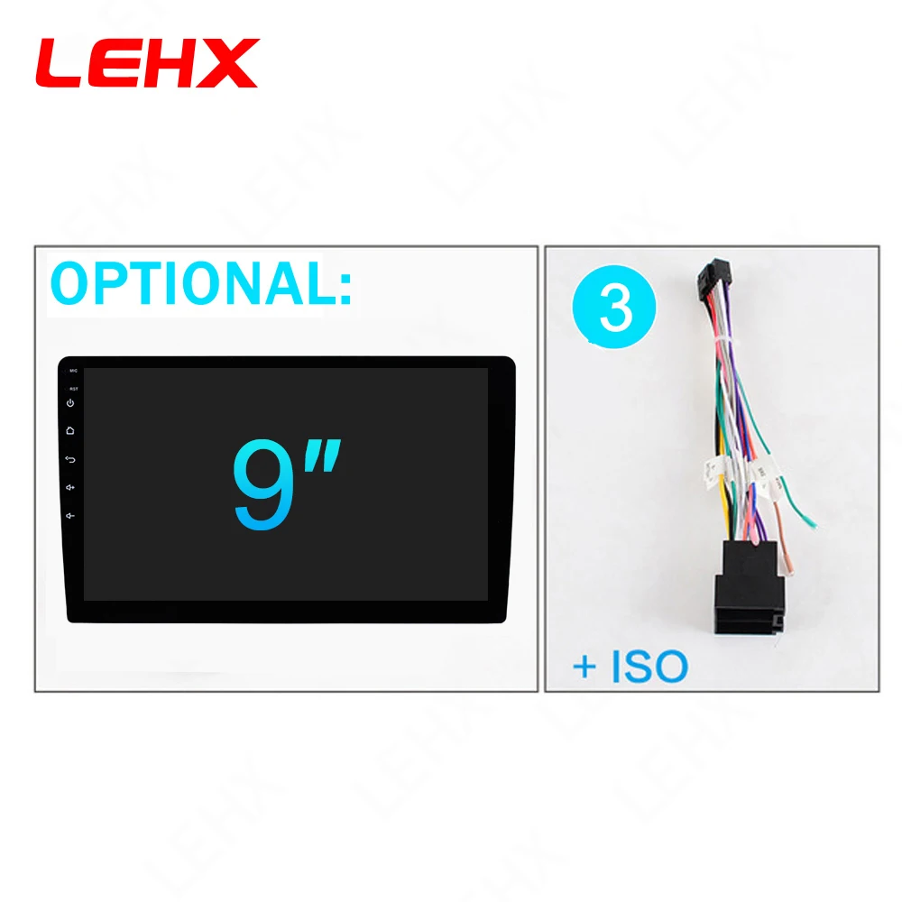 LE-910-9-ISO Автомагнитола 2 din 9/10 дюймов Android 8,1 Универсальный Автомобильный android Multime плеер gps навигация wifi Bluetooth MP5 плеер задняя камера - Цвет: LE-910-9-ISO