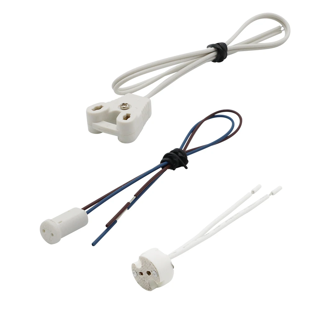 Патрон для лампы 4 шт./лот T8 GU10 GU5.3 MR16 G4 колпачок Соединительный шнур 30 см 120 патрон