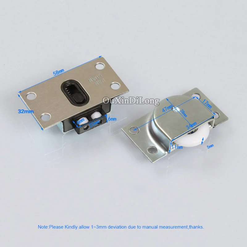 Раздвижные подшипники для шкафа из нержавеющей стали 50 парт/лот | Обустройство