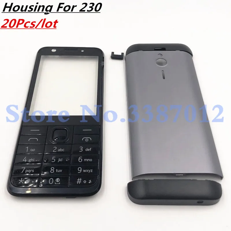 20 шт./лот оригинал для Nokia 230 Новый Полный Мобильный телефон Корпус чехол +