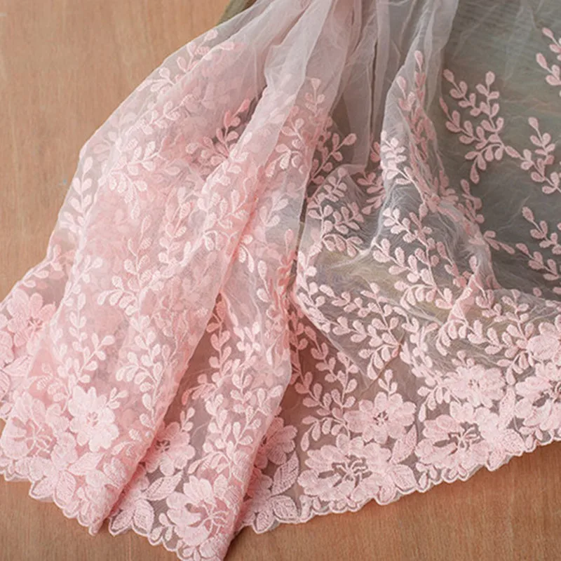 1 ярд африканская кружевная ткань нигерийская Высококачественная Розовая