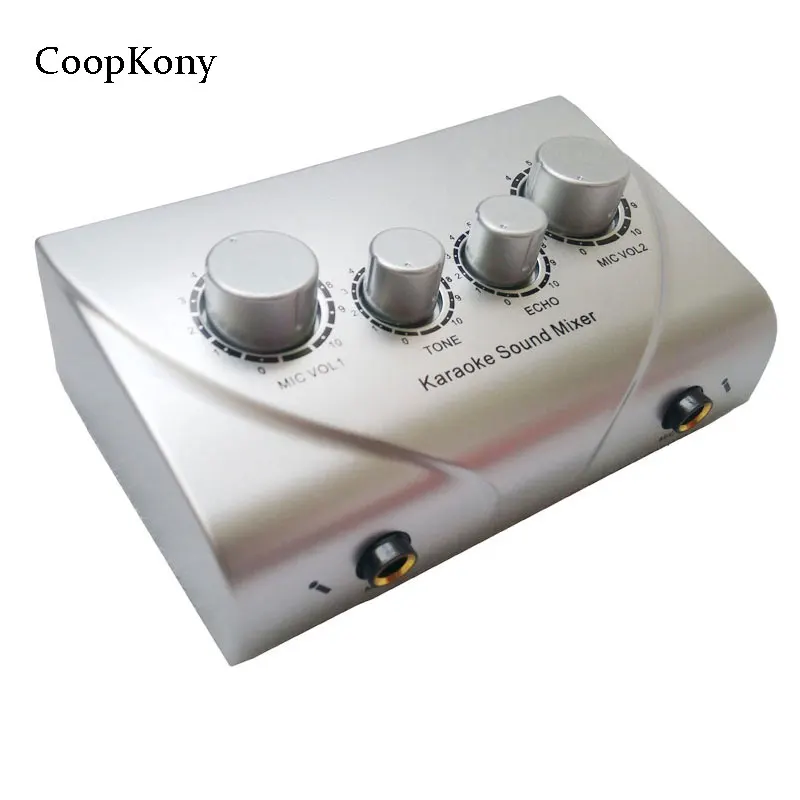 

Coopkony Karaoke Mixer Sound Musical Powered Audio Mixer Console PC TV microphone system digital sound mixer