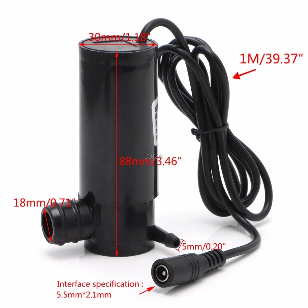 DC 12V/AC 220 В погружной водяной насос 36 Вт с радиусом действия 10 м 400L/ч Автомойка
