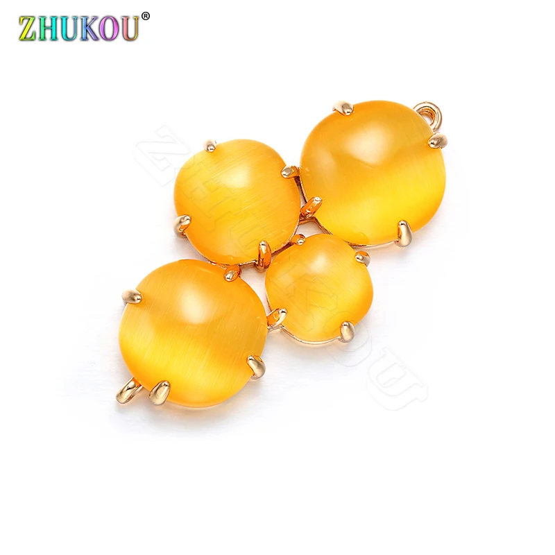 ZHUKOU 2019 новый стиль красочный камень хрустальные подвески VD379 25x43 мм Женские