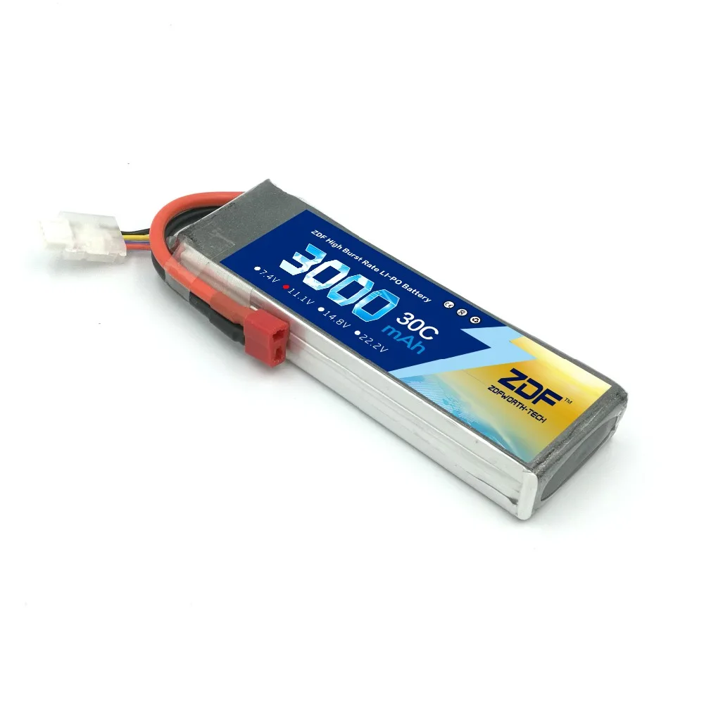 Аккумулятор ZDF Lipo 11 1 В 3S 3000 мА · ч 30C max60C для радиоуправляемого дрона квадрокоптера