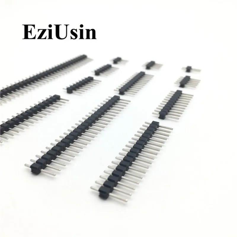 

2.54mm Single Row Male 2~40P Breakaway PCB Board Pin Header Connector Strip Pinheader 2/3/4/5/6/8/10/12/15/20/40Pin For Arduino