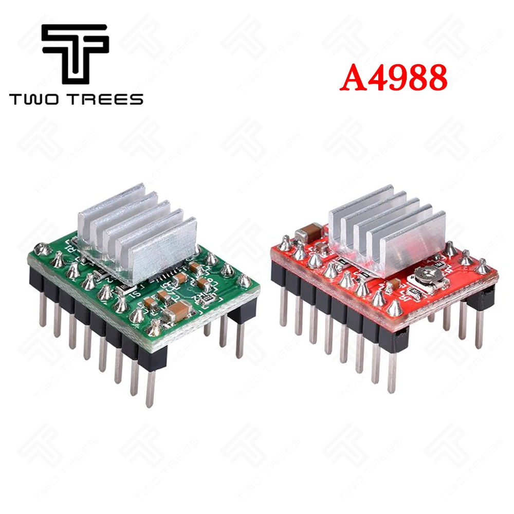 TWOTREES 3d принтер части Reprap A4988 DRV8825 шаговый двигатель драйвер модуль с радиатором Stepstick DRV8825 совместимый StepStick