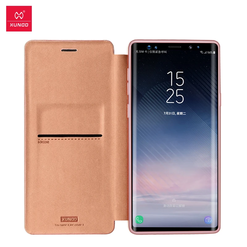 XUNDD защитный кожаный чехол с защитой на 360 градусов для samsung Galaxy note9 телефона