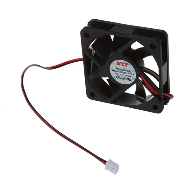 DC 12V 2 шпильки Вентилятор охлаждения 60 мм x 15 для ПК компьютер чехол Процессор