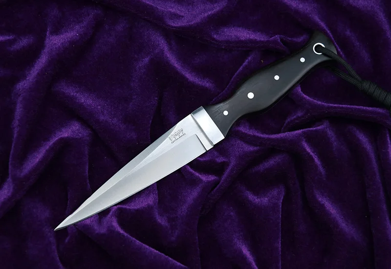 LEMIFSHE L01 нож с фиксированным лезвием 440C стальной эбеновой ручкой для охоты, выживания, карманный кухонный инструмент, инструмент для кемпинга, EDC
