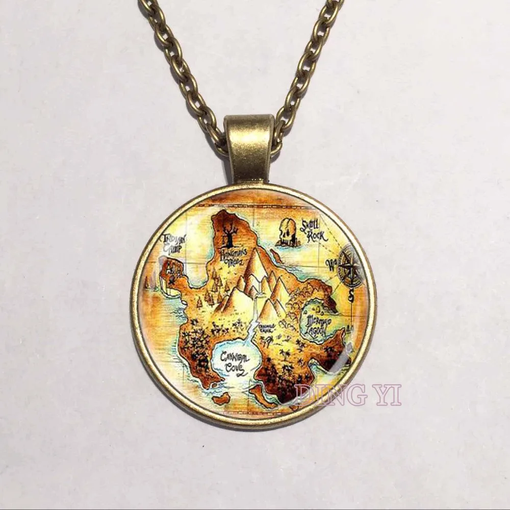 Питер Пэн ожерелье карта нетландии Нетландии сказка художественное