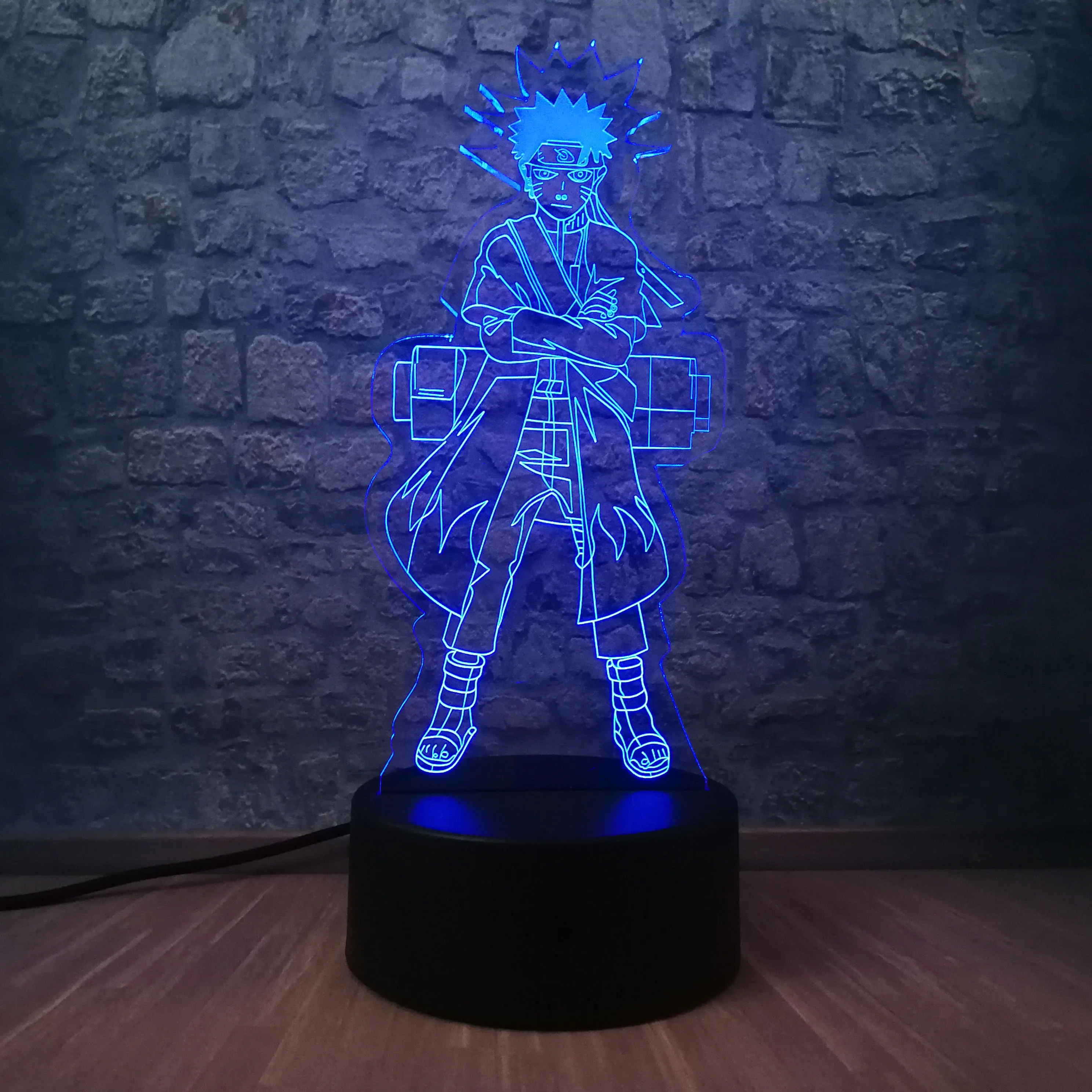 Новинка фигурка Uzumaki Наруто 3D светодиодный светильник домашний ночник