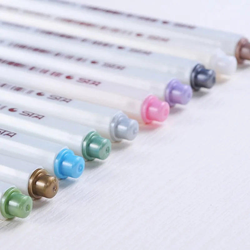 Новые блестящие маркеры для школьников с тканевой краской Рисование граффити