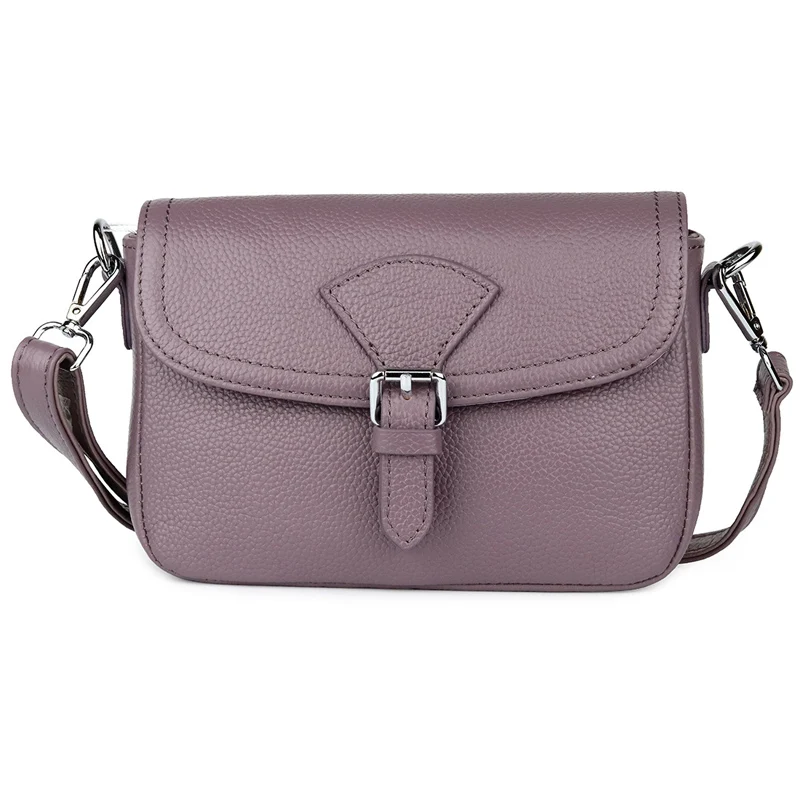 pink purple Натуральный кожа классический клапаном сумка через плечо, Для женщин из натуральной кожи Курьерские сумки, женская сумка, A095 - Цвет: pink purple