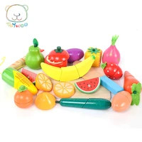 toy woo children gift magnetic cut fruits and vegetables meet seafood boys and girls play kitchen wooden toys