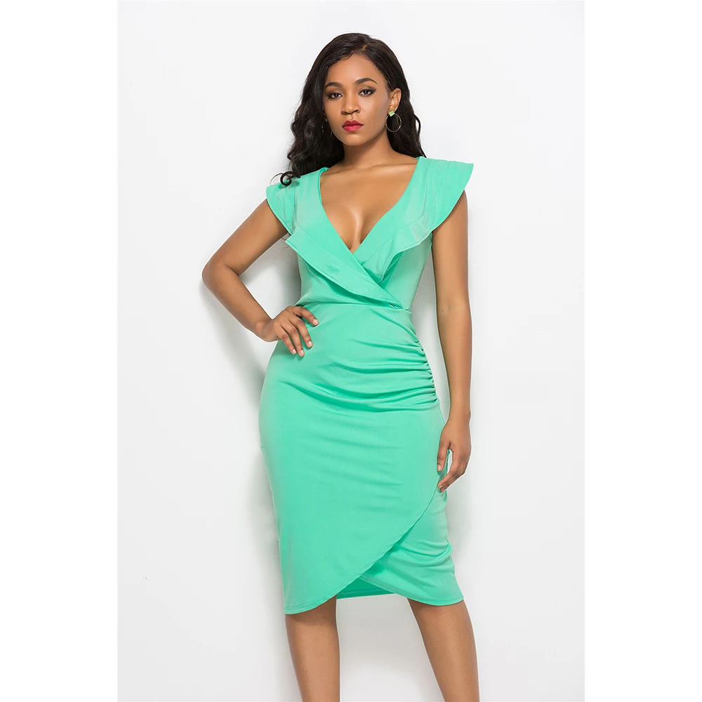 Adogirl женское летнее платье vestidos 2018 вечернее с коротким рукавом миди оборками