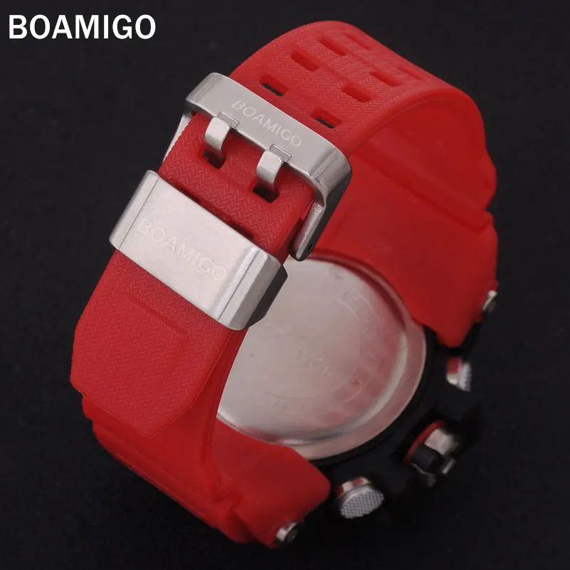 Спорт BOAMIGO бренд светодиодный цифровые часы Для мужчин спортивные Военные
