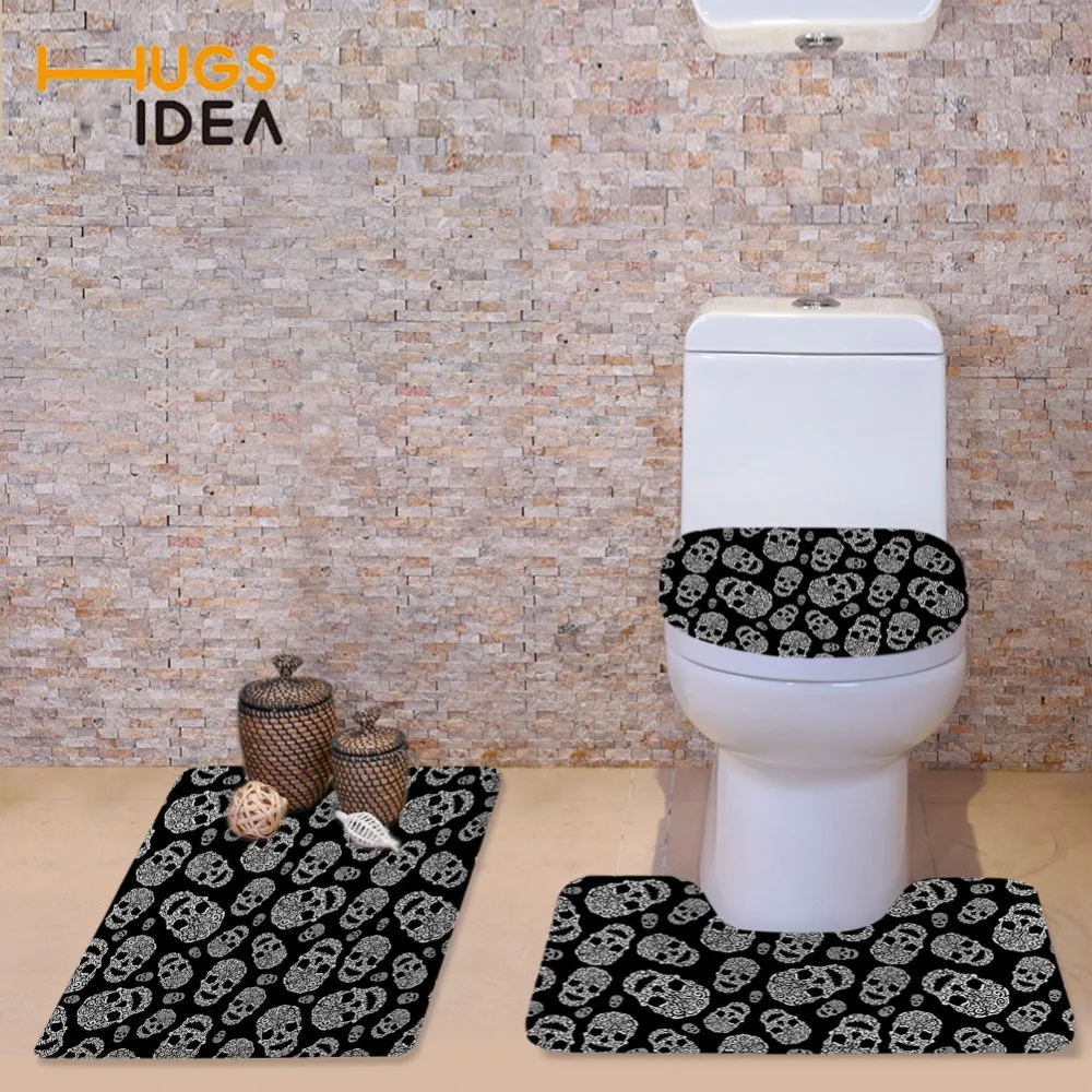 HUGSIDEA симпатичный мультяшный Череп чехол на сиденье унитаза 3D мягкий для домашний