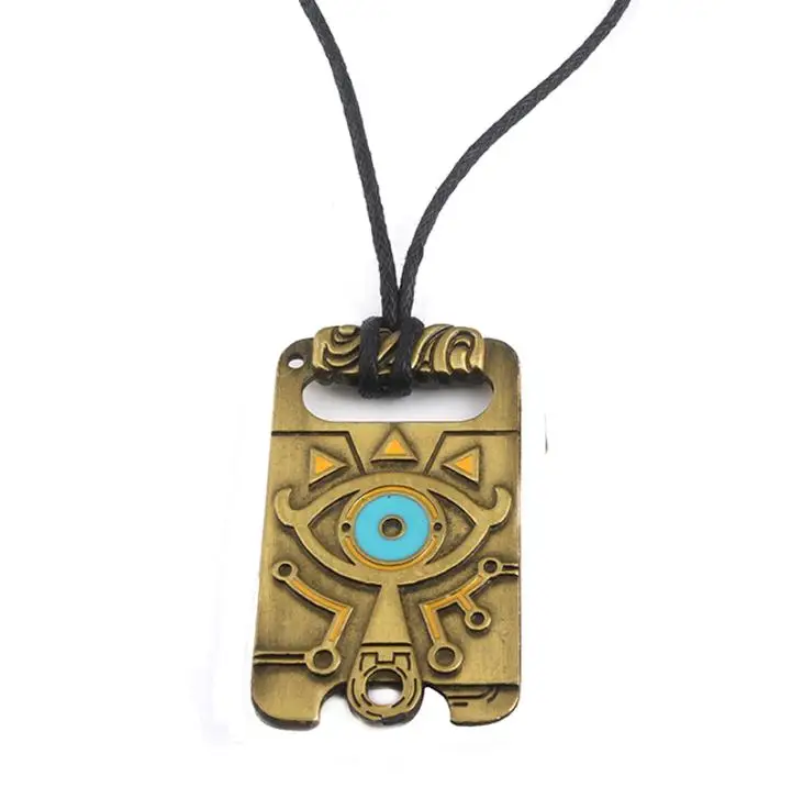 N488 SG Legend of Zelda Ожерелья Мастер меч Triforce Hylian Shield мажора маска дыхание диких глаз Подвески брелок для мужчин ювелирные изделия подарок - Окраска металла: N488