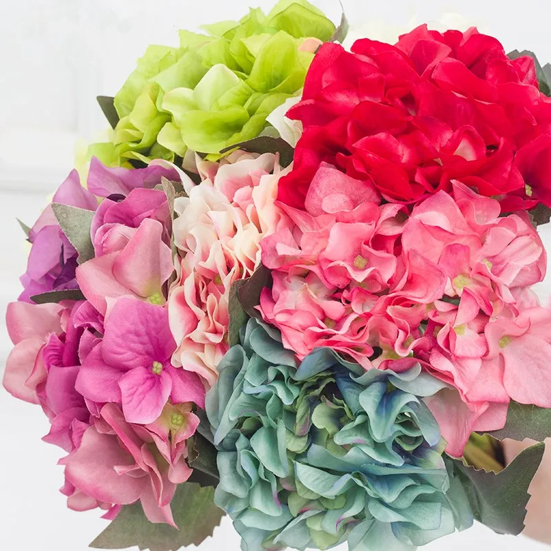 

(11 psc/lot) High quality hydrangea silk flowers Artificial Peony Flowers Wedding Decoration Room Hydrangea Flores Artificiales