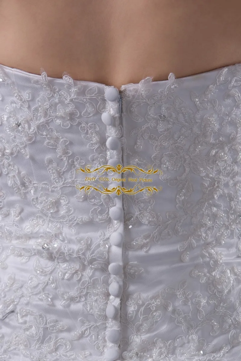 

Vestidos De Noiva 2016 Appliqued Button A-Line Wedding Dress Sweetheart Sleeveless White Bridal Gown Sweep Train Beading Gown